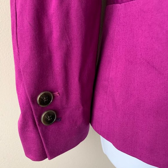 🇪🇸 ZARA magenta cotton blazer size M - Picture 5 of 11